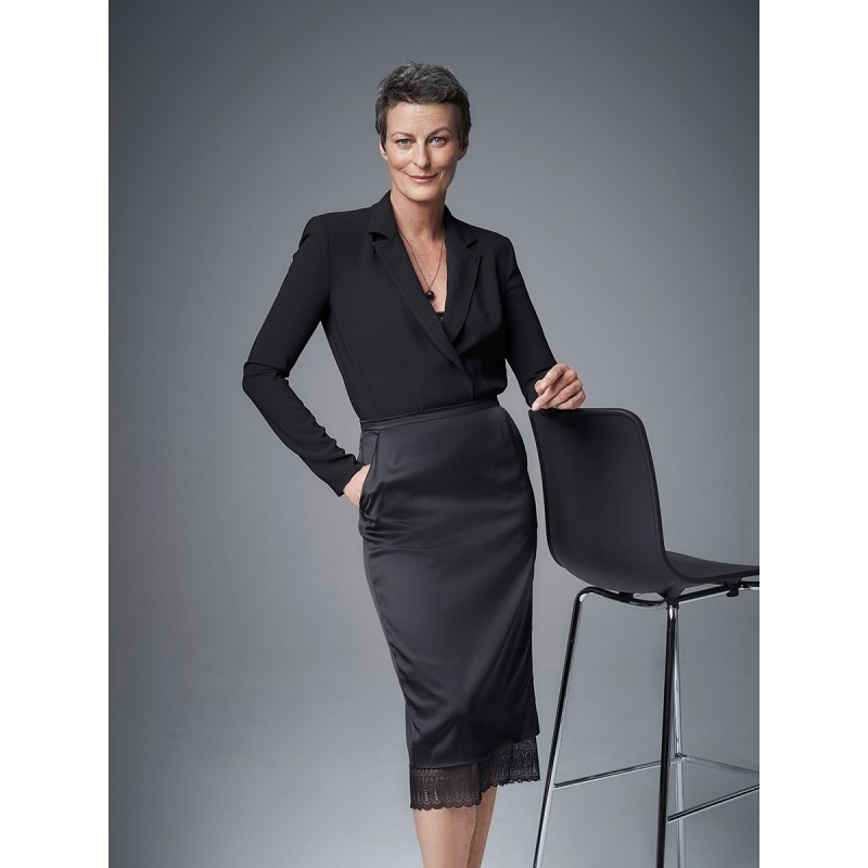 Pattern Pencil skirt with...