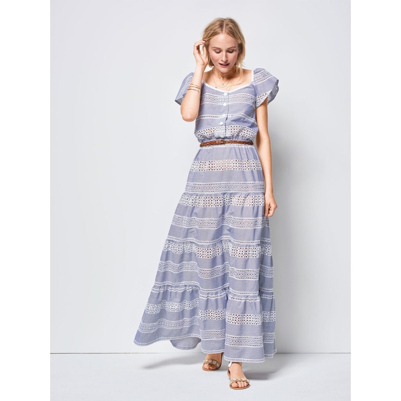 Pattern Long dress with...