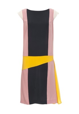 Pattern Dress in color-blocking style in the spirit of the 20s (Burda 7/2012, pattern number 105)