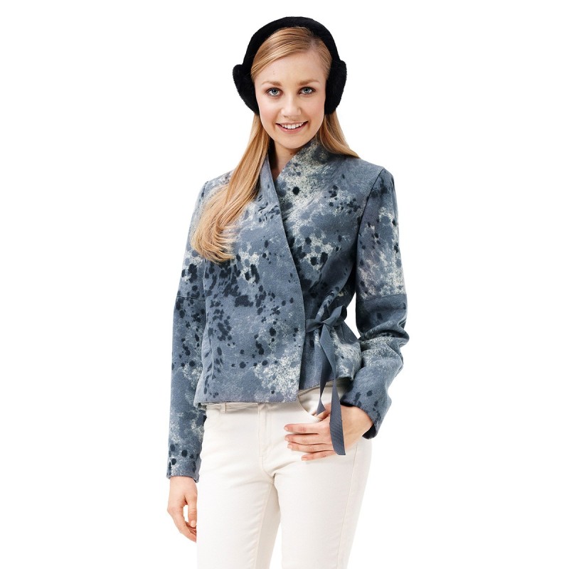 Pattern Straight-cut jacket...