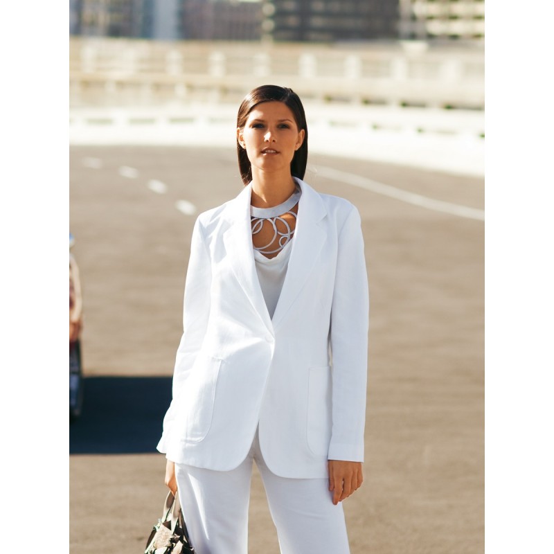 Pattern Blazer with long...