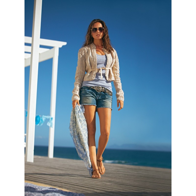 Pattern Linen jacket of a...