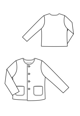 Pattern Yanker jacket made of wool fabric (Burda 9/2019, pattern number 131)