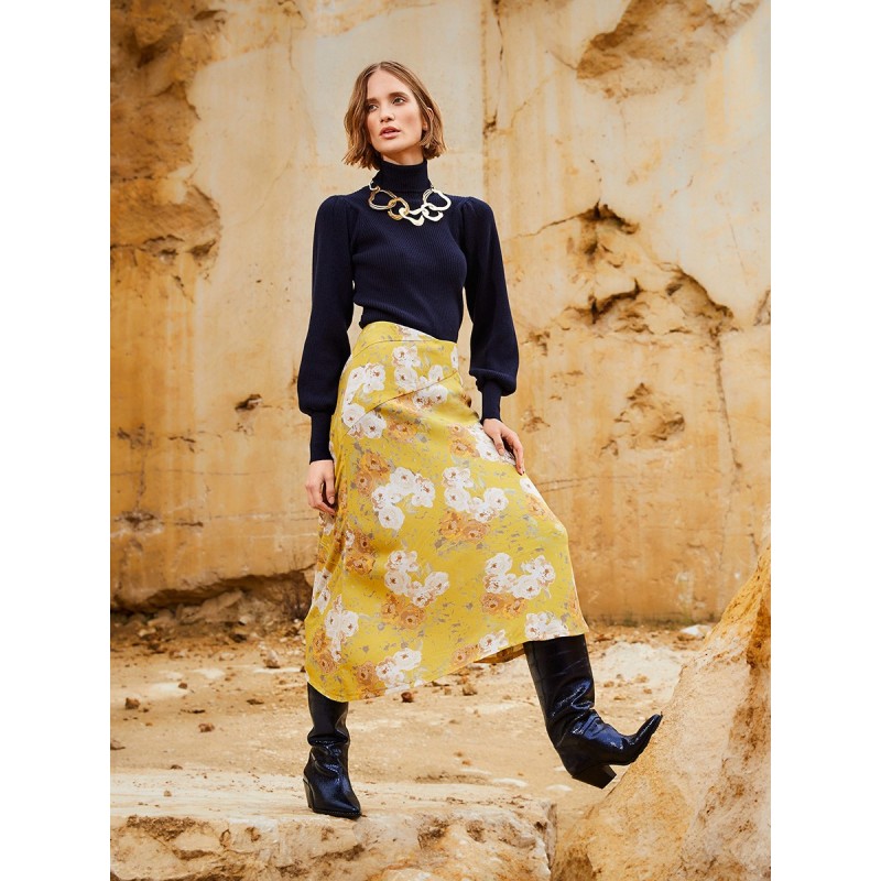Pattern Midi skirt with...