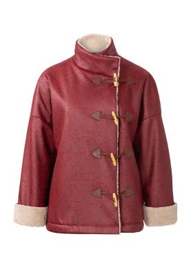 Pattern Faux leather jacket with snap fasteners (Burda 2/2019, pattern no. 6249 B)