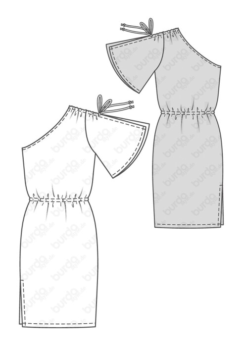 Pattern Beach dress made of mesh fabric (Burda 1/2018, pattern number 6412 B)