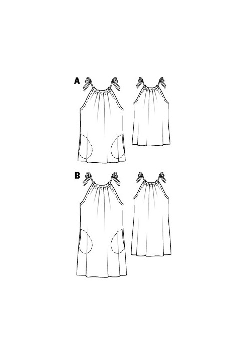 Pattern Summer dress with straps (Burda 6/2011, pattern number 113 B)