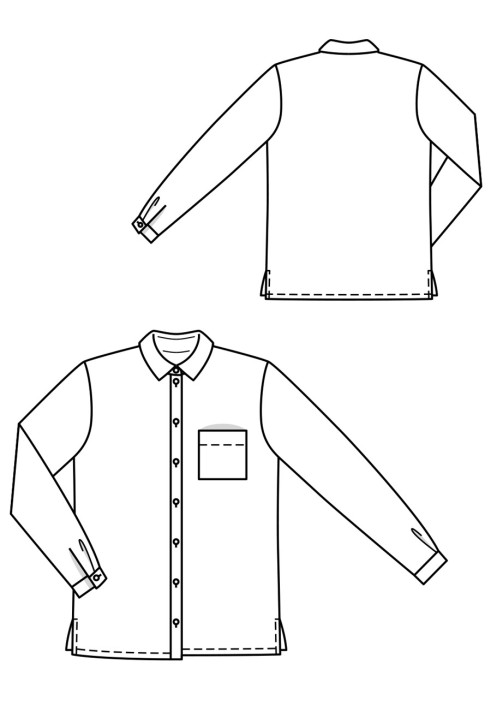 Pattern Blouse-shirt of straight cut (Burda 2/2019, pattern number 102 A)