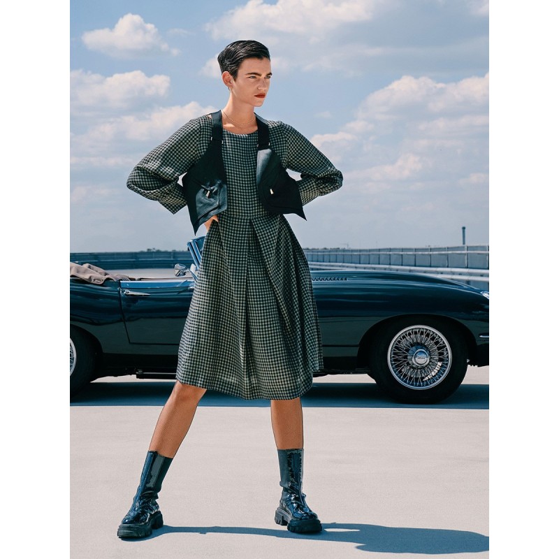 Pattern Dress with opposite...