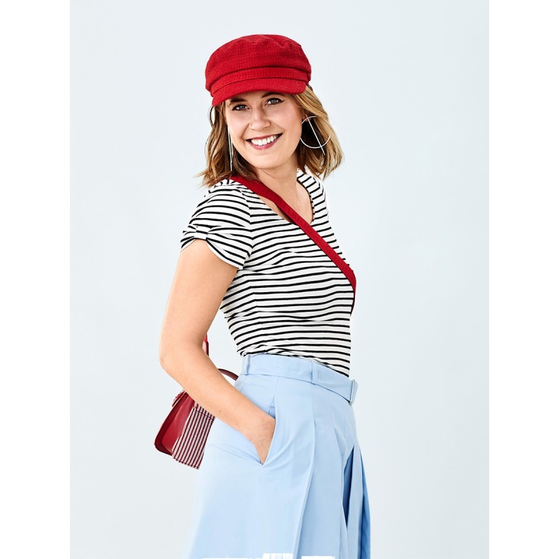 Pattern Top T-shirt with...