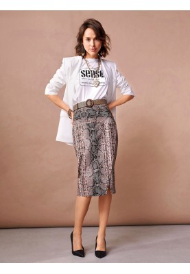 Pattern Pencil skirt with asymmetric details (Burda 5/2019, pattern number 122)