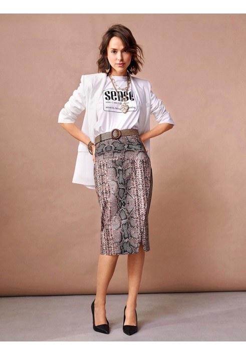 Pattern Pencil skirt with asymmetric details (Burda 5/2019, pattern number 122)