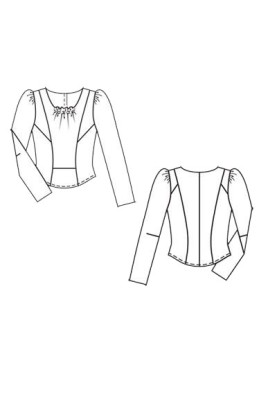 Pattern Tulle blouse of a fitted silhouette (Burda 12/2010, pattern number 104 B)