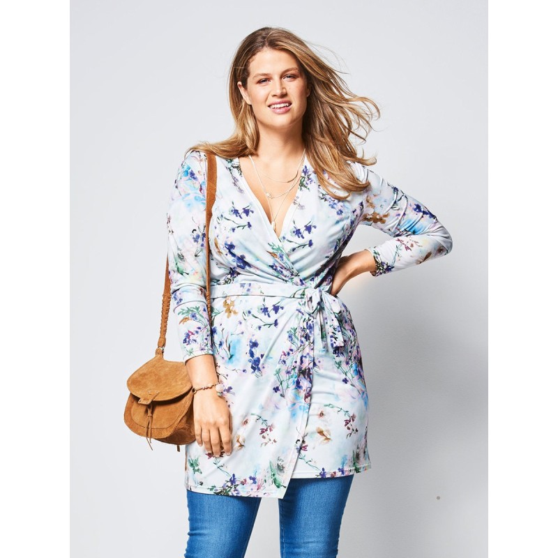 Pattern Knitted tunic with...