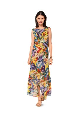 Pattern Silk maxi dress with scent effect (Burda 1/2017, pattern number 6498 A)