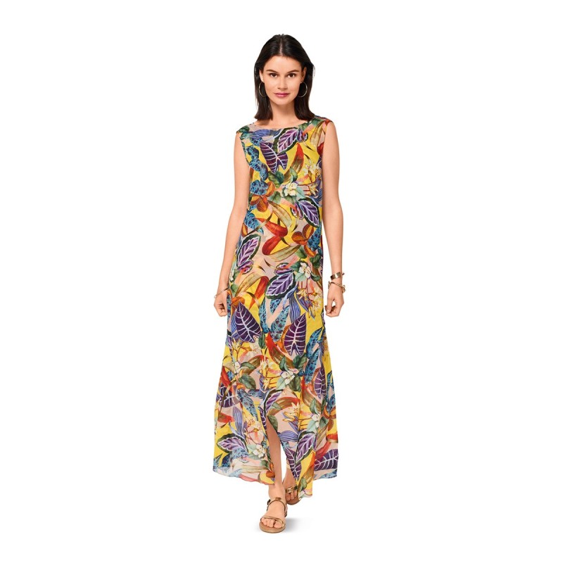 Pattern Silk maxi dress...