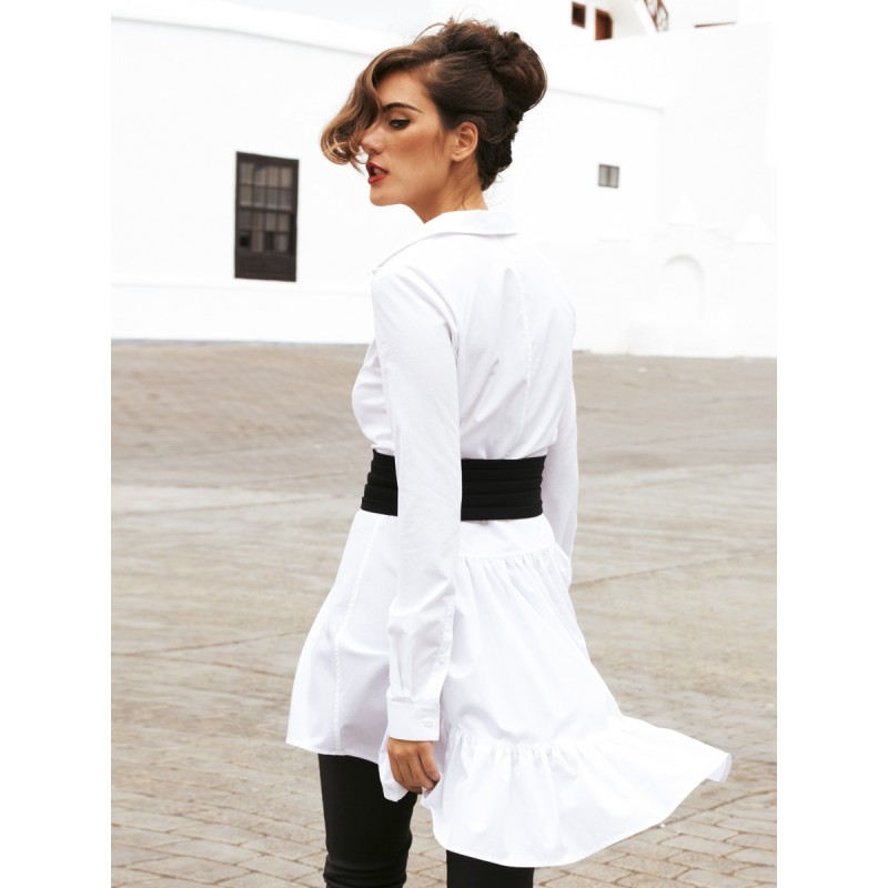 Pattern Blouse-shirt with...