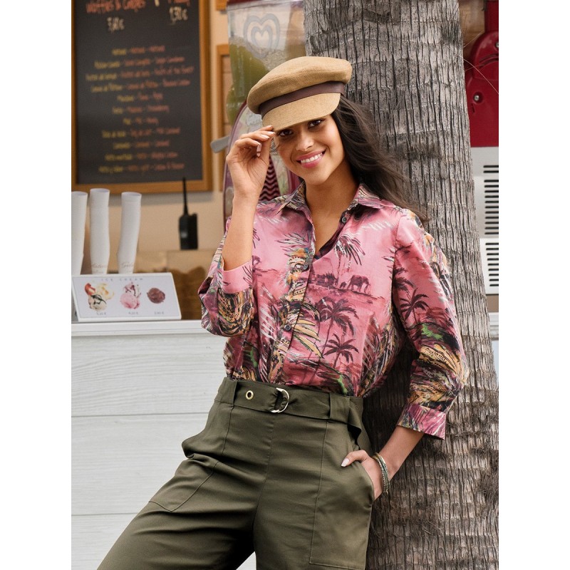 Pattern Blouse-shirt in...