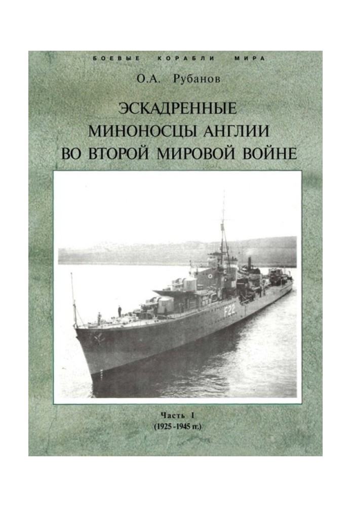 Эскадренные миноносцы Англии во второй мировой войне. Часть I (1925 -1945 гг.)