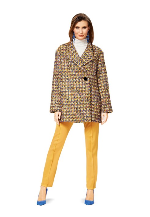 Pattern Double-breasted wide-cut coat (Burda 2/2015, pattern number 6736 A)