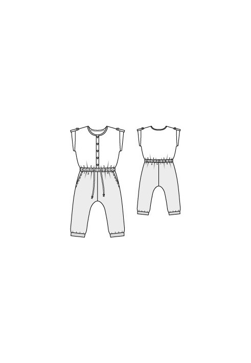 Pattern Knitted overalls of a free cut (Burda 12/2011, pattern number 140)