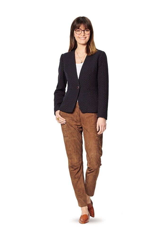 Pattern Jacket of a fitted silhouette without a collar (Burda 2/2020, pattern number 6160 A)