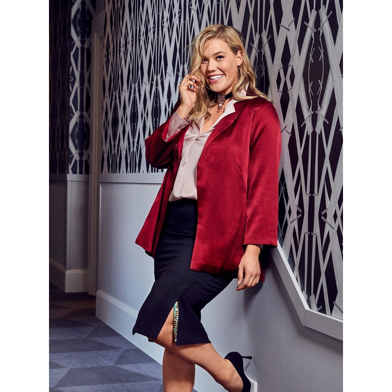 Pattern Jacket with 7/8...