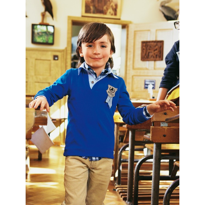 Pattern Jumper with polo...