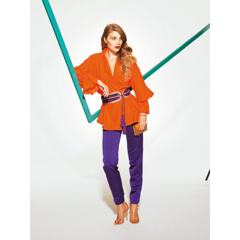 Pattern Jacket with suede...