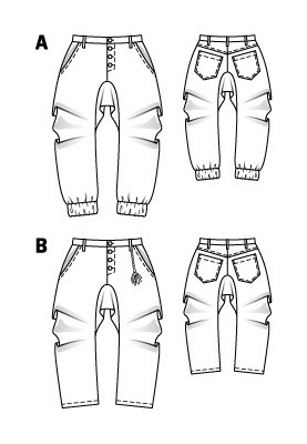 Pattern Pants of original cut (Burda 10/2012, pattern number 149 B)