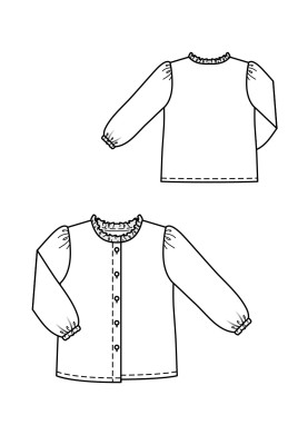 Pattern Blouse-shirt with puffy sleeves (Burda 9/2019, pattern number 130)