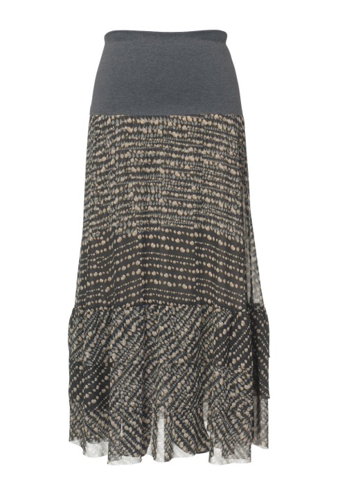 Pattern Maxi skirt on a wide knitted yoke (Burda 3/2011, pattern number 144)