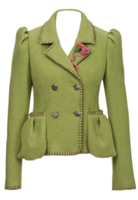 Pattern Bavarian style jacket made of felted loden (Burda 9/2011, pattern number 122 A)