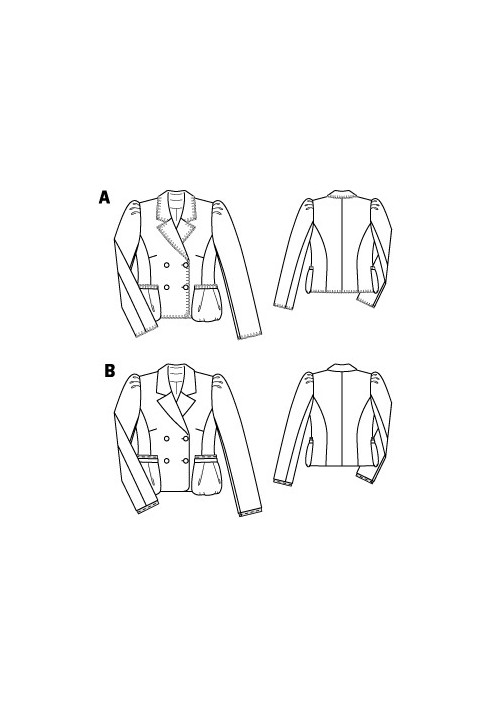 Выкройка Жакет в баварском стиле из валяного лодена (Burda 9/2011, № выкройки 122 A)