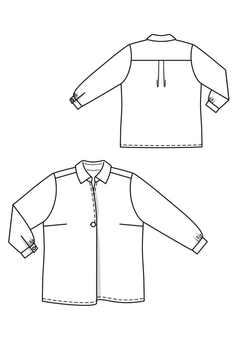 Pattern Blouse-shirt with a pleat at the neck (Burda 8/2020, pattern number 125)