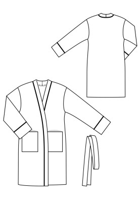 Kimono pattern with patch pockets (Burda 12/2019, pattern number 109)