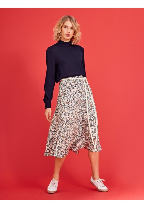 Pattern Flared silhouette skirt with cord belt (Burda 3/2020, pattern number 111 A)