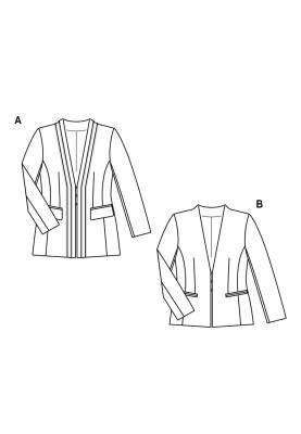 Pattern Silk jacket with curly stripes (Burda 2/2019, pattern number 6258 A)