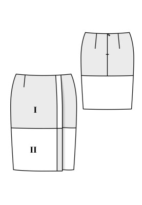 Выкройка Юбка-карандаш с потайной застежкой на кнопки (Burda 11/2019, № выкройки 124)