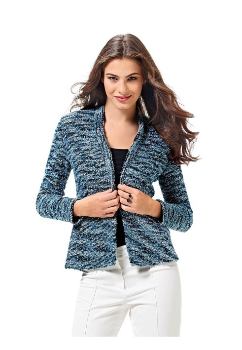 Pattern Knitted jacket with asymmetric basque (Burda 2/2016, pattern number 6587 A)