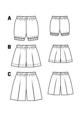 Pattern Pants on elastic with arrow pleats (Burda 7/2012, pattern number 144 C)