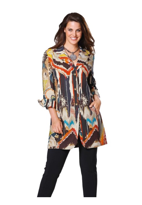 Pattern Shirt dress in a fitted silhouette with short sleeves (Burda 1/2014, pattern number 6945 C)