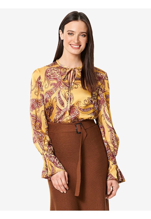 Pattern A-line blouse with pleats on the sleeves (Burda 2/2019, pattern number 6292 B)