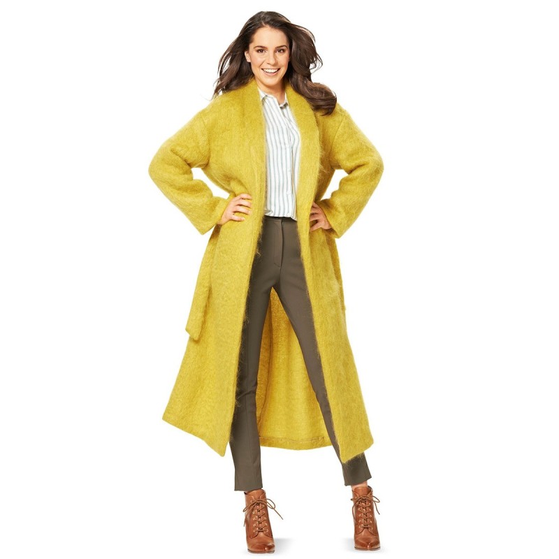 Pattern Maxi coat with...