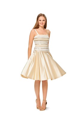 Pattern Bustier dress with satin skirt (Burda 1/2017, pattern number 6535 B)