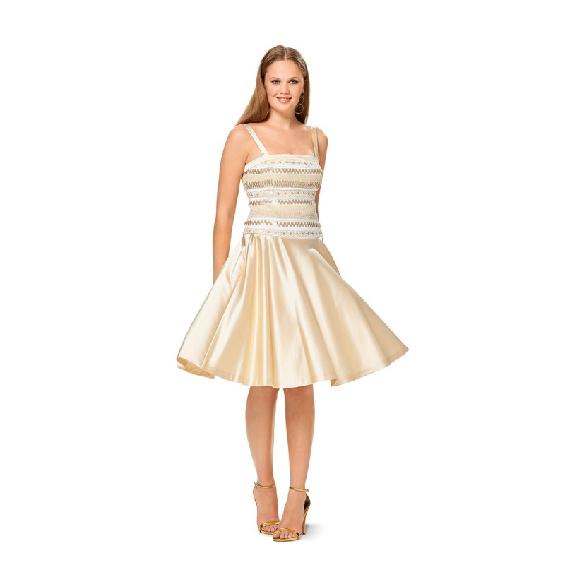 Pattern Bustier dress with...