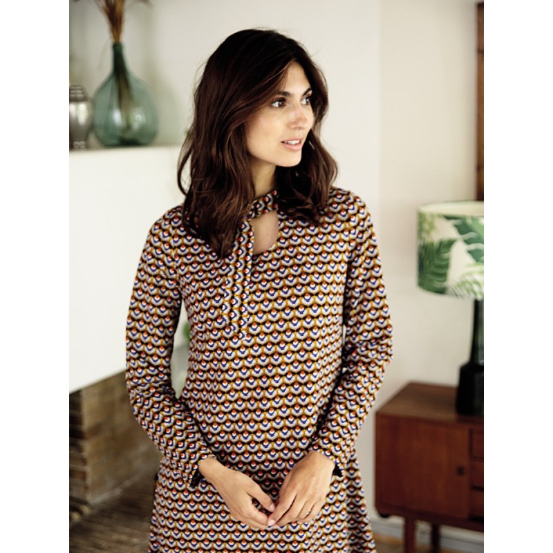 Pattern Knitted dress with...