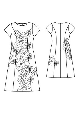 Pattern Woolen dress with lace decoration (Burda 10/2011, pattern number 120)