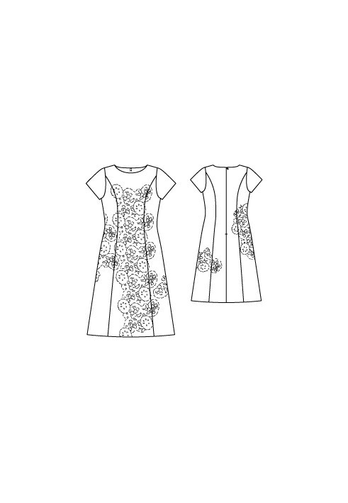 Pattern Woolen dress with lace decoration (Burda 10/2011, pattern number 120)