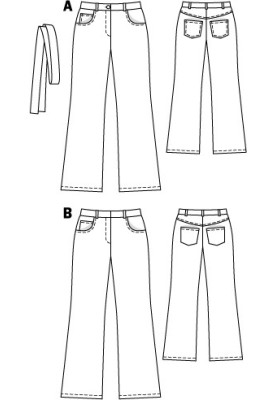 Pattern Summer trousers with five pockets (Burda 6/2011, pattern number 110 A)